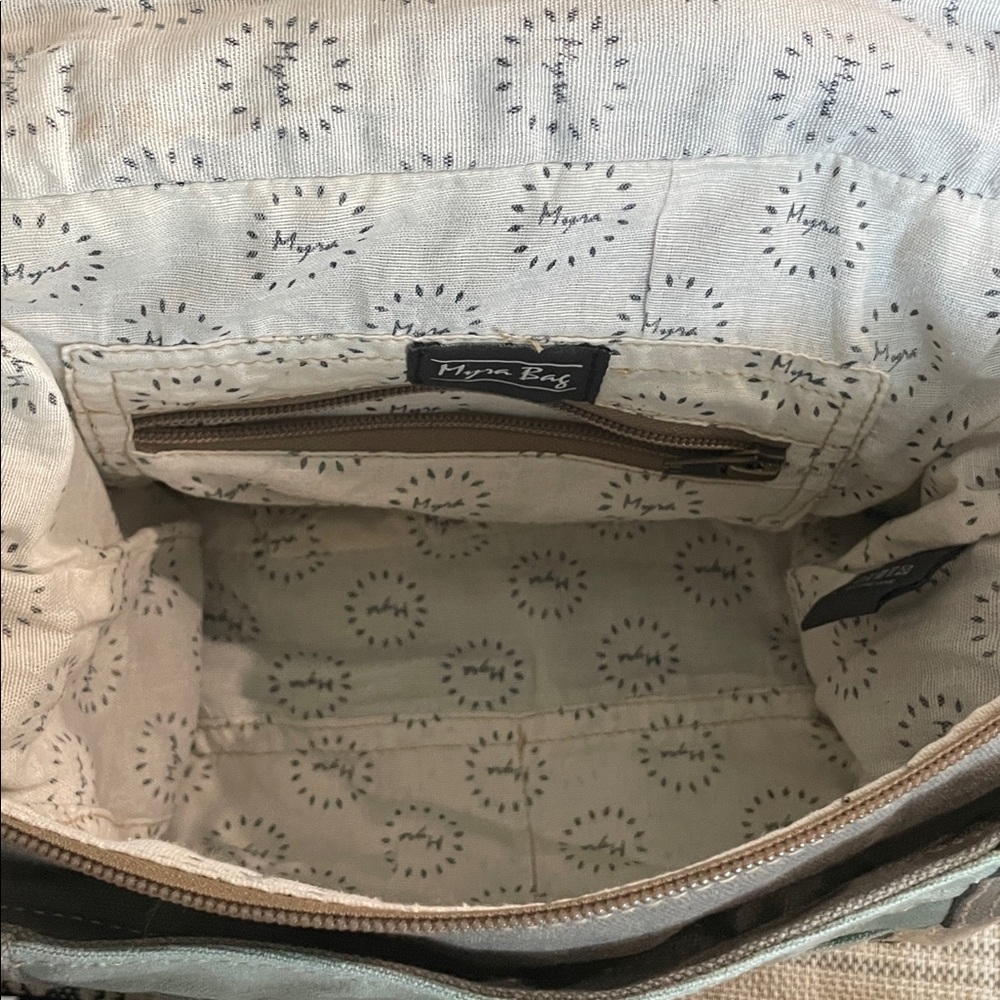 Myra bag leather Blue and Gray Star cross body bag - Picture 3 of 3
